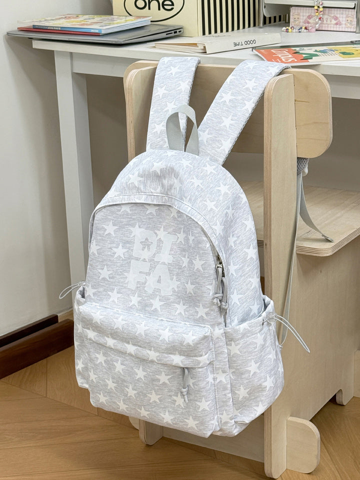 Stylish Star-Print School Backpack Kalsten