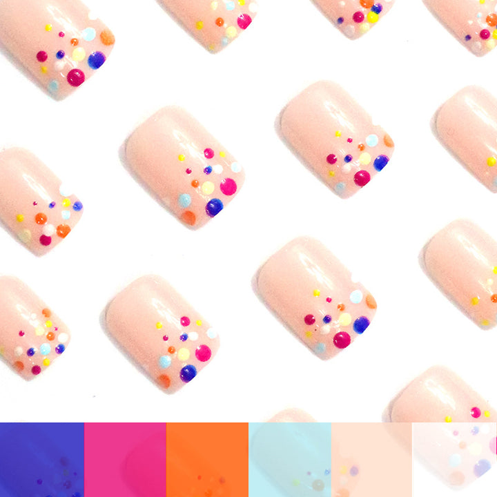Colorful Dotted Nail Art Enhancements Kalsten