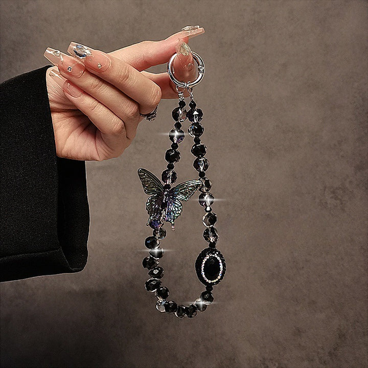 Decorative Butterfly Beaded Charm Keychain Kalsten