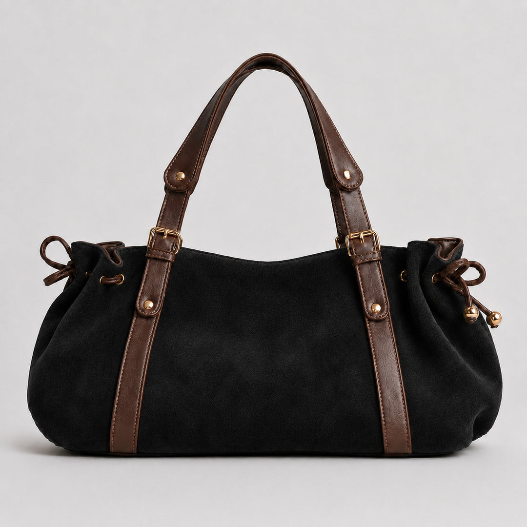 Structured Suede Handbag