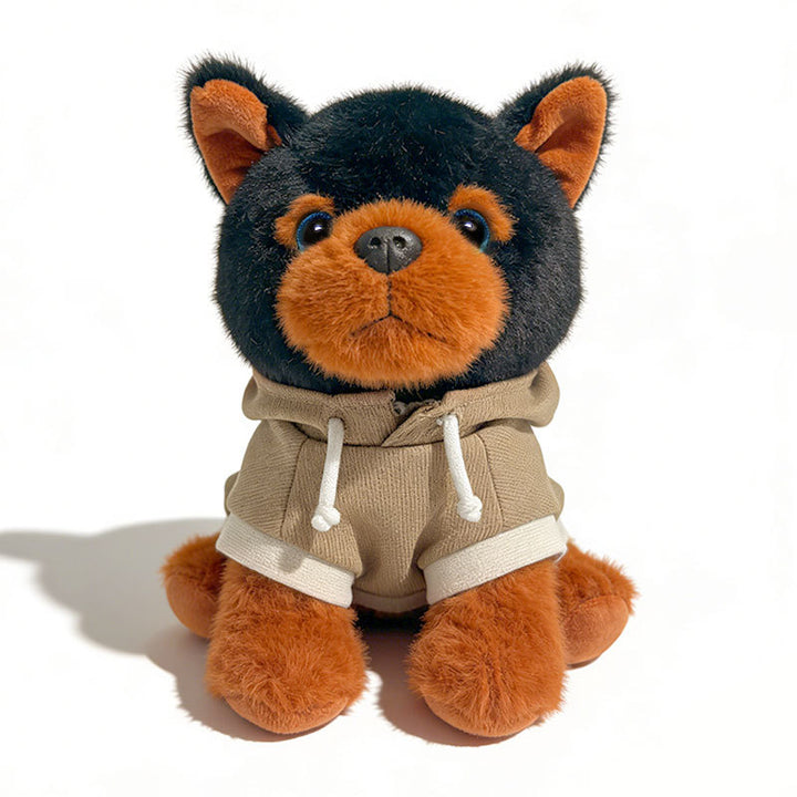 Plush Sitting Puppy in Hooded Sweatshirt Collectible Soft Toy Kalsten