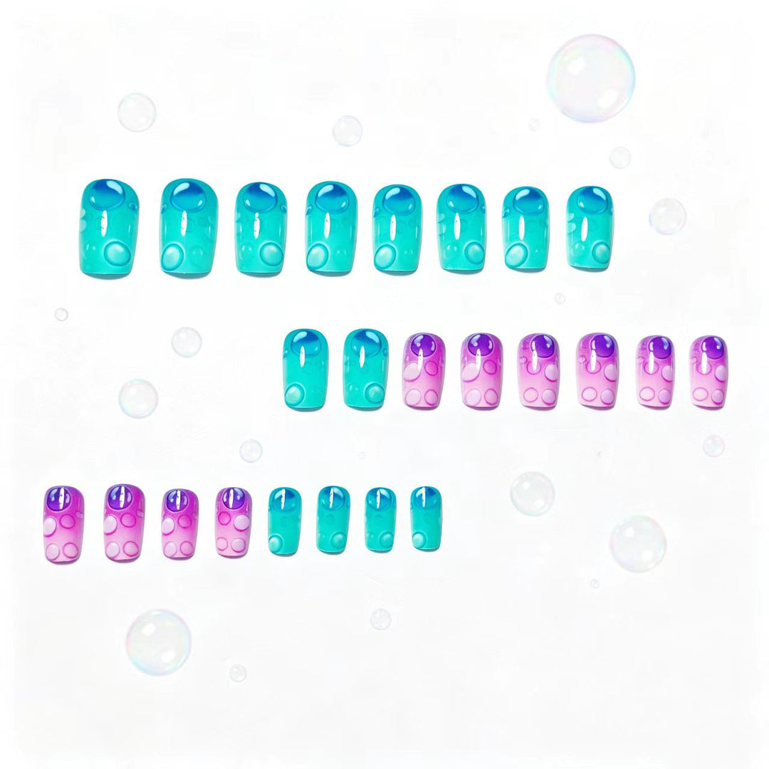 Artistic Bubble-Effect Nail Art Kalsten