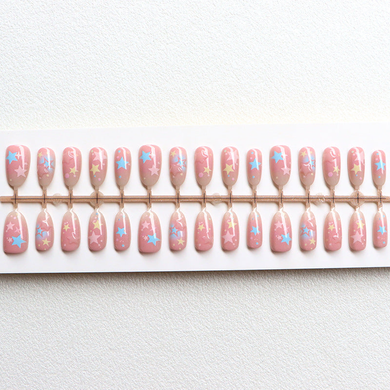 Whimsical Star-Themed Press-On Nail Set Kalsten