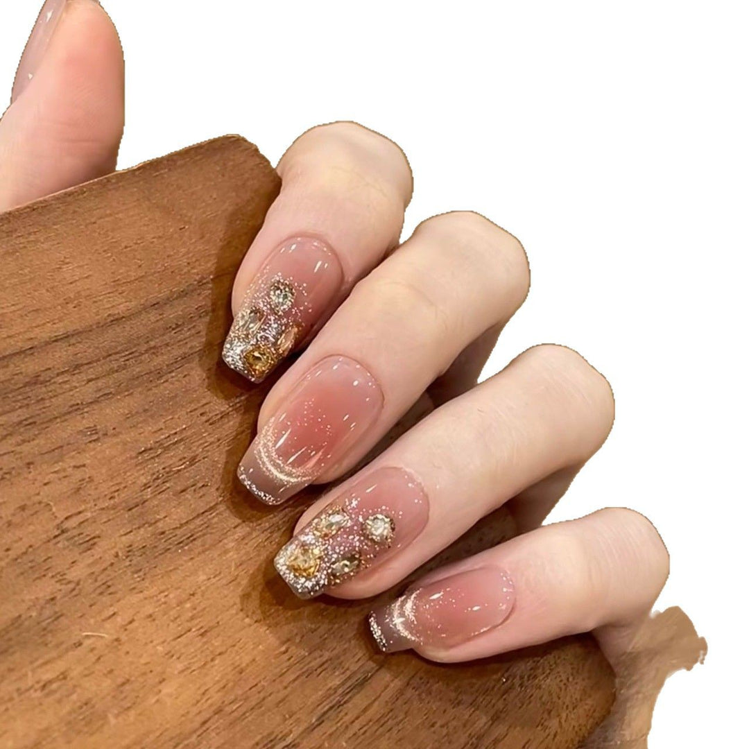 Glamorous Rhinestone Press-On Nails Kalsten