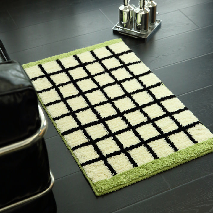 Soft Textured Checkered Area Rug
