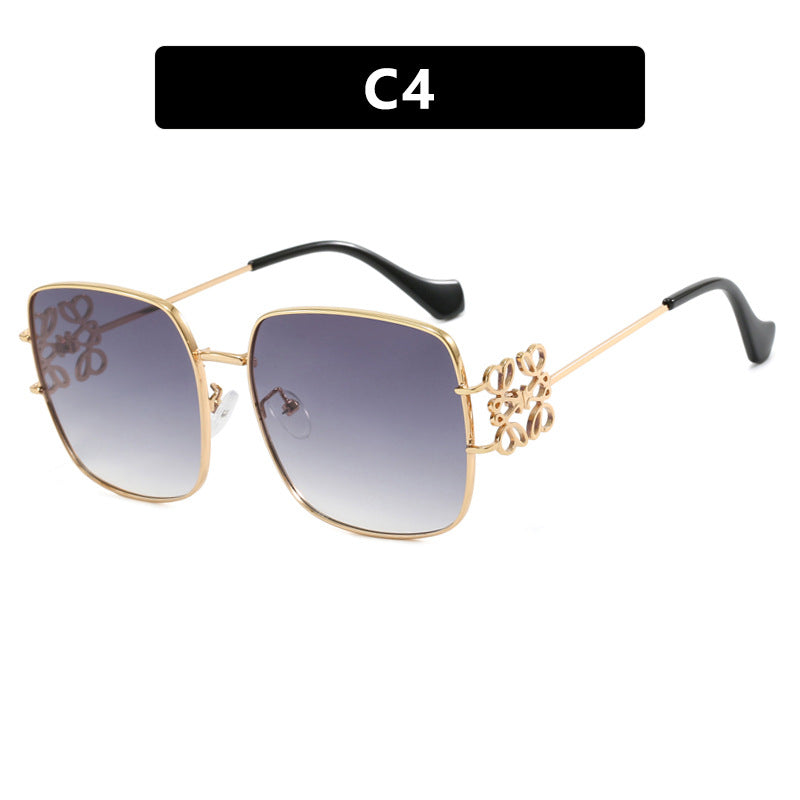 Ladies square sunglasses with delicate design and luxurious metal frame Kalsten