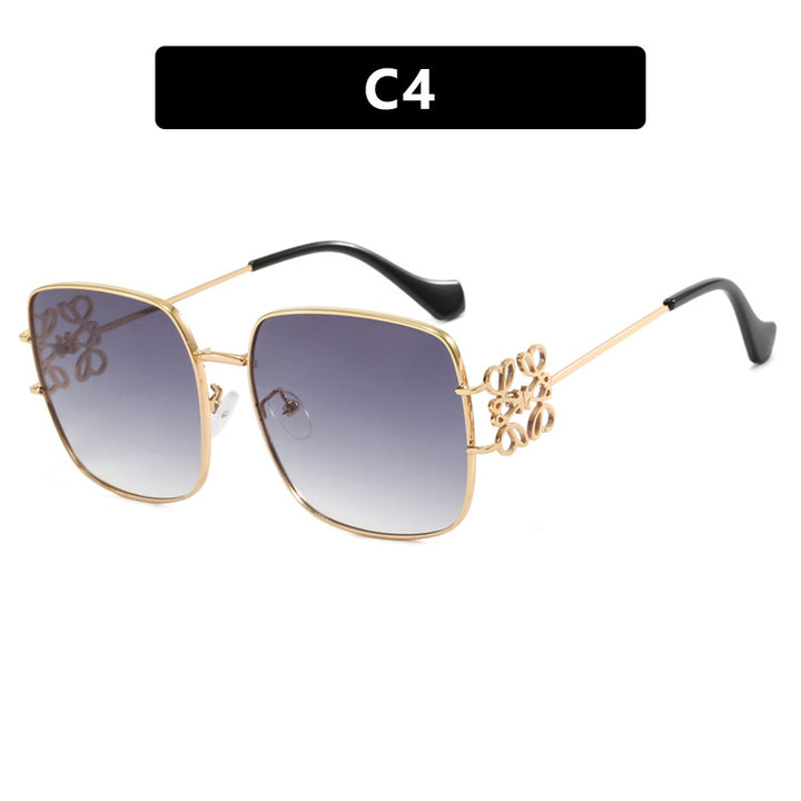 Ladies square sunglasses with delicate design and luxurious metal frame Kalsten