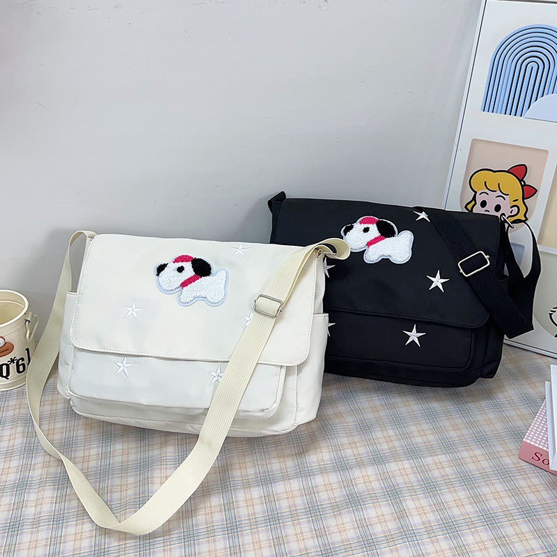 Playful Cartoon-Themed Messenger Bag