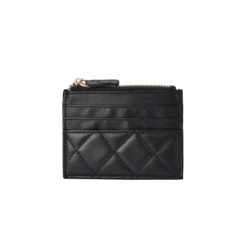 Elegant Quilted Leather Card Holder Kalsten