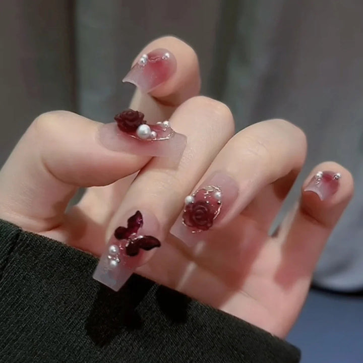 Glittering artificial nails with moon and star motifs Kalsten