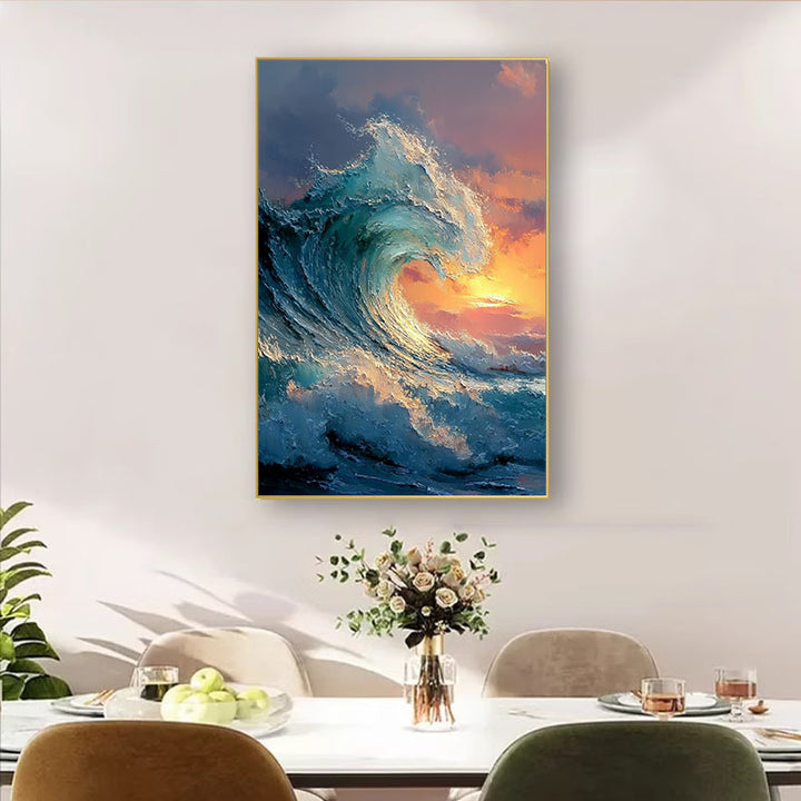 Textured Ocean Wave Canvas Art