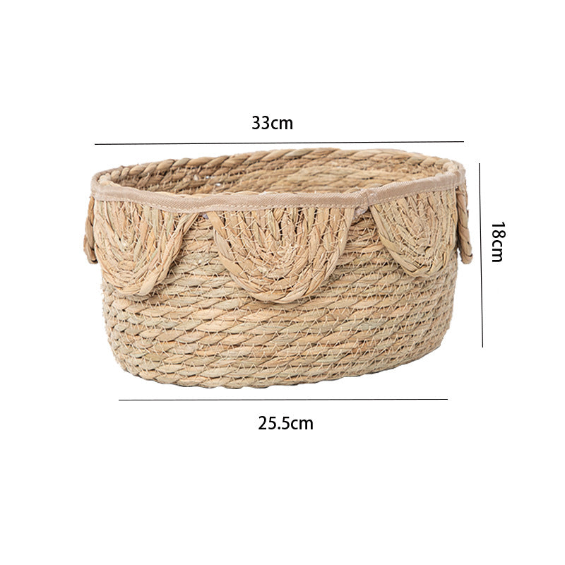 Handwoven decorative basket with ruffles Kalsten