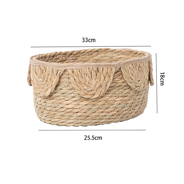 Stylish storage basket with wave rim Kalsten