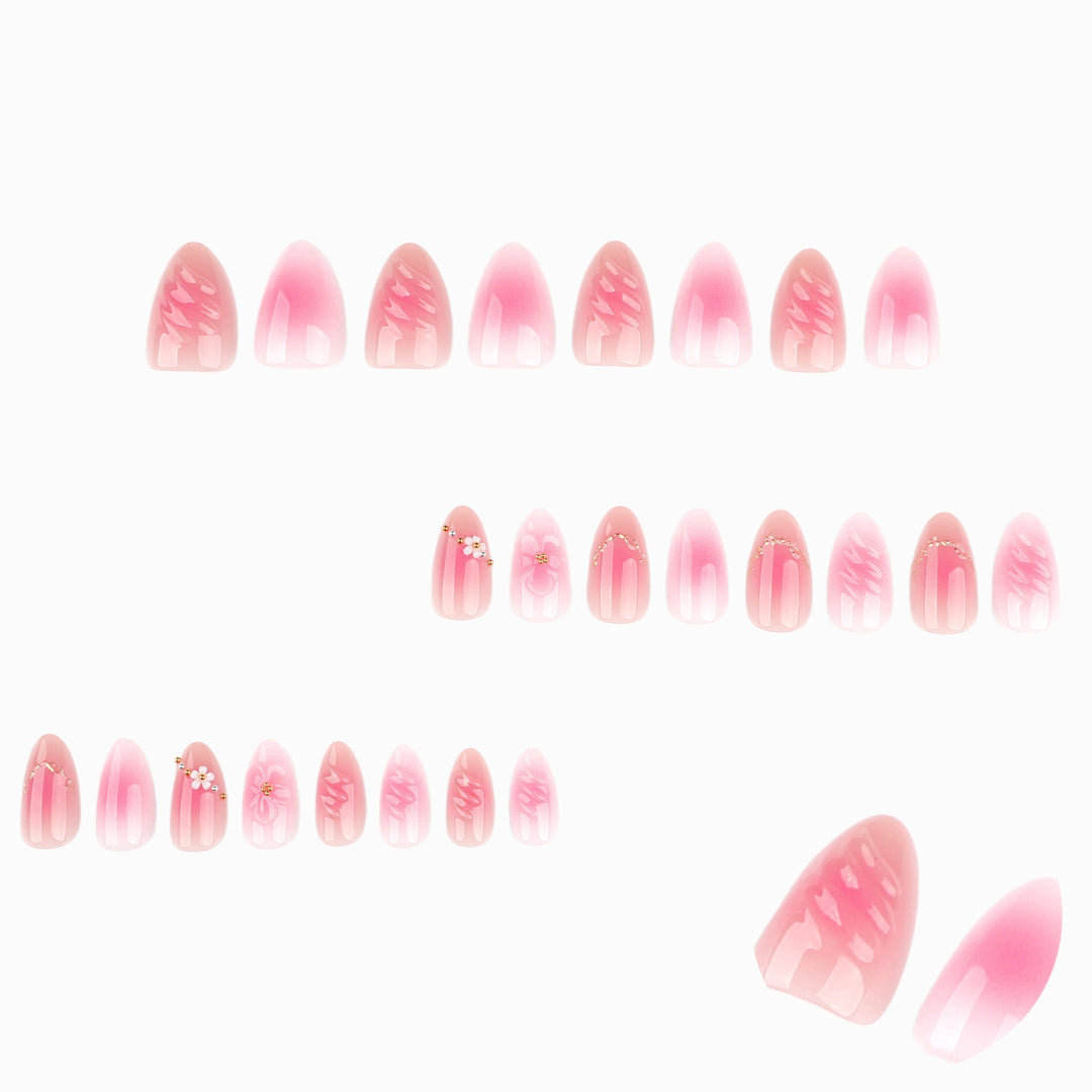 Elegant Floral 3D Press-On Nail Set Kalsten