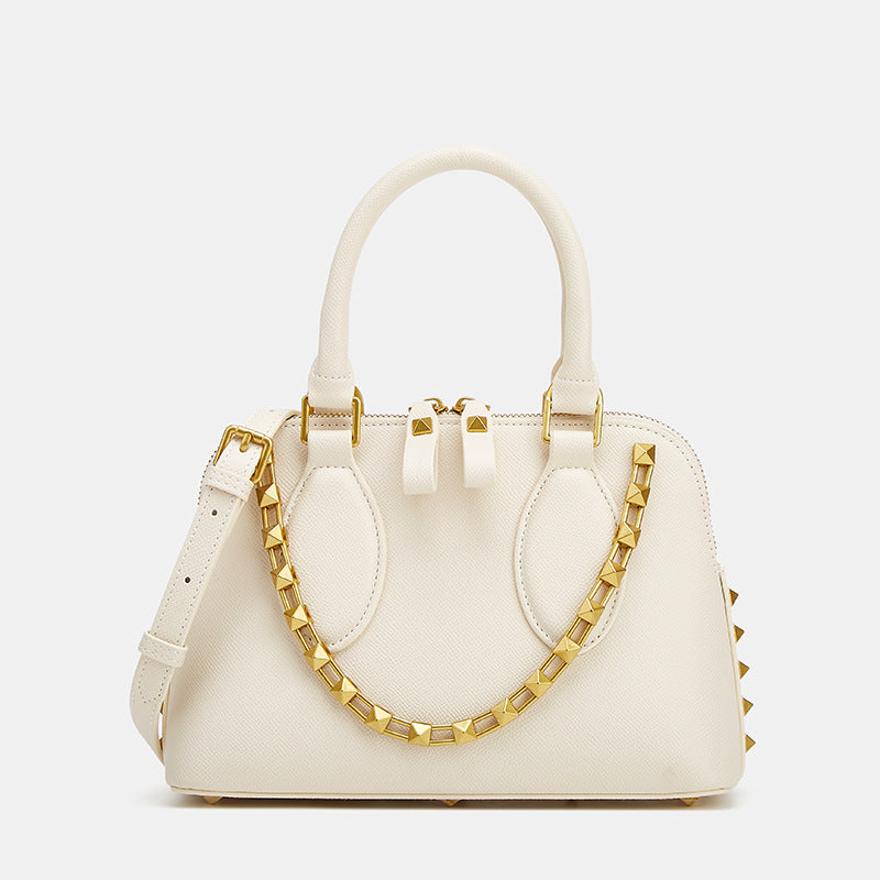 Chic Structured Handbag with Studded Detail