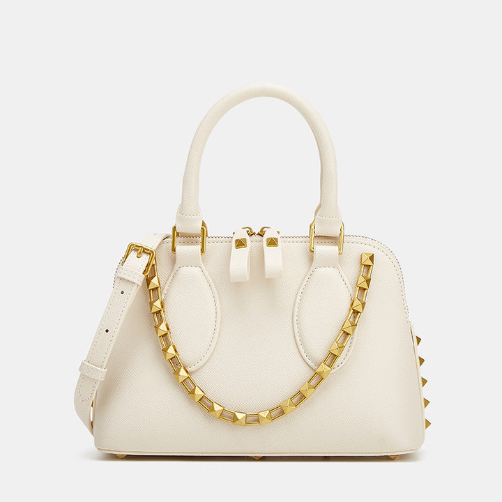 Chic Structured Handbag with Studded Detail