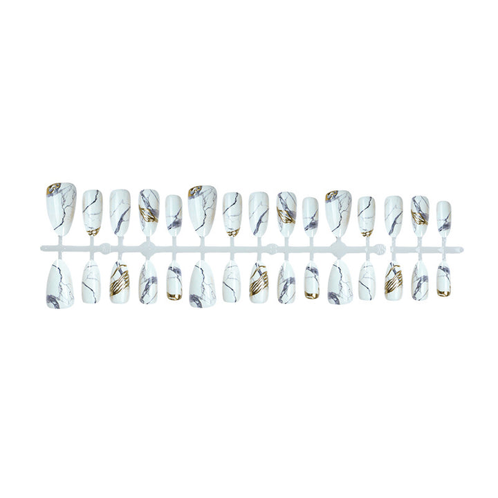 Marble-Inspired Press-On Nails