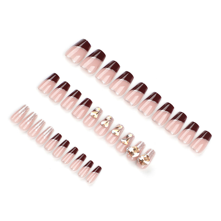 Artistic artificial nails with glamorous accents Kalsten