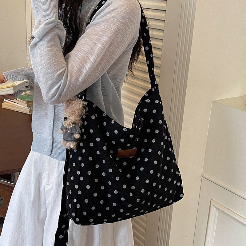 Casual Polka Dot Hobo Bag