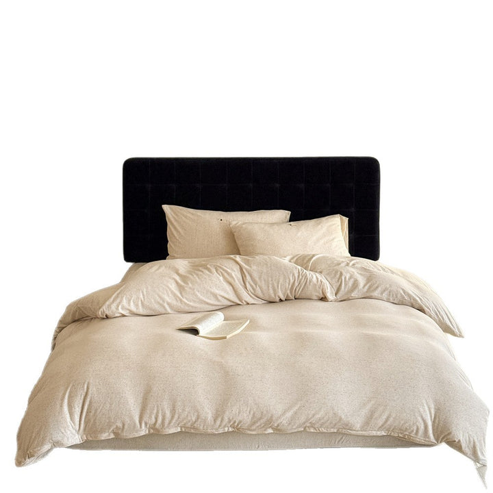 Bedding set made of breathable cotton-linen blend with light filling look
