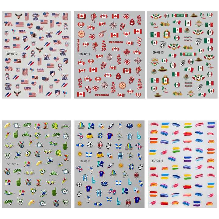 Canada-Themed Nail Art Stickers