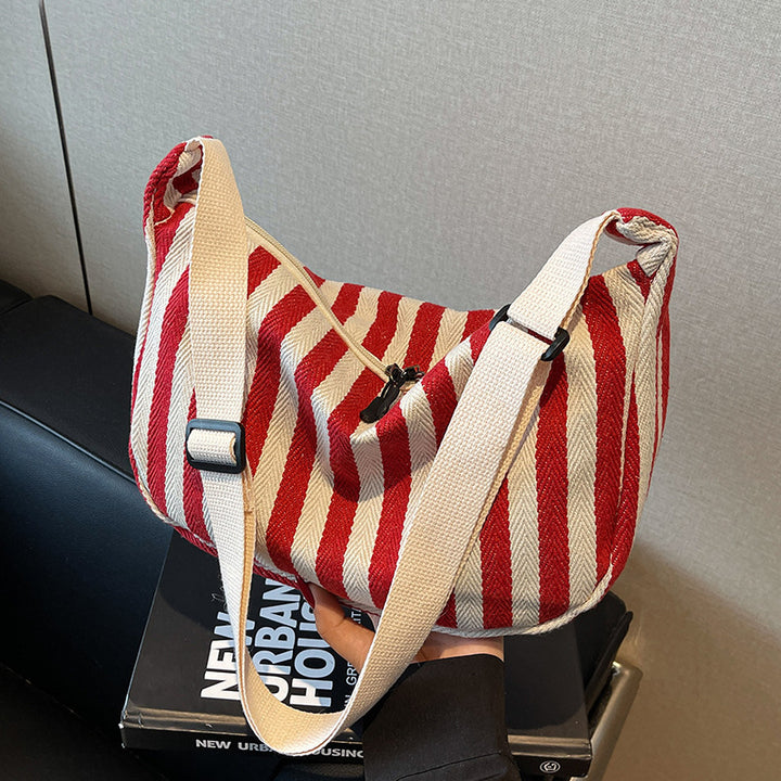 Casual Striped Shoulder Bag