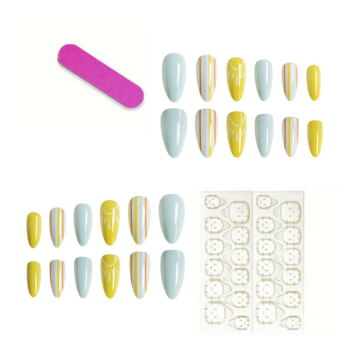 Summer-Inspired Artistic Press-On Nail Set