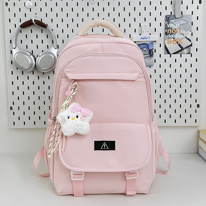 Stylish Multi-Functional Backpack with Plush Keychain Kalsten