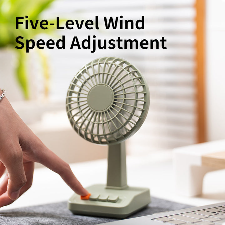 Unisex nan portable rechargeable ergonomic desk fan with adjustable tilt and multi-speed controls Kalsten