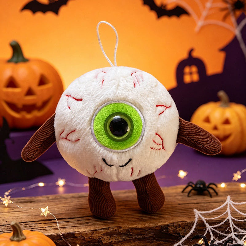 Plush Halloween pendant with large monocular and hanging loop