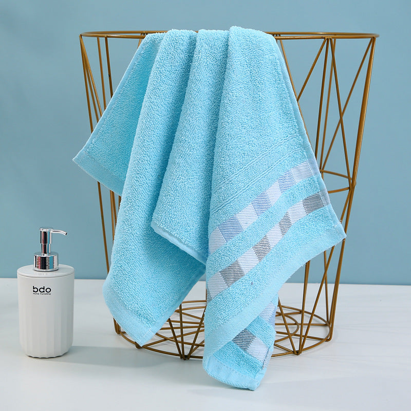 Luxury terry towel with modern check pattern Kalsten