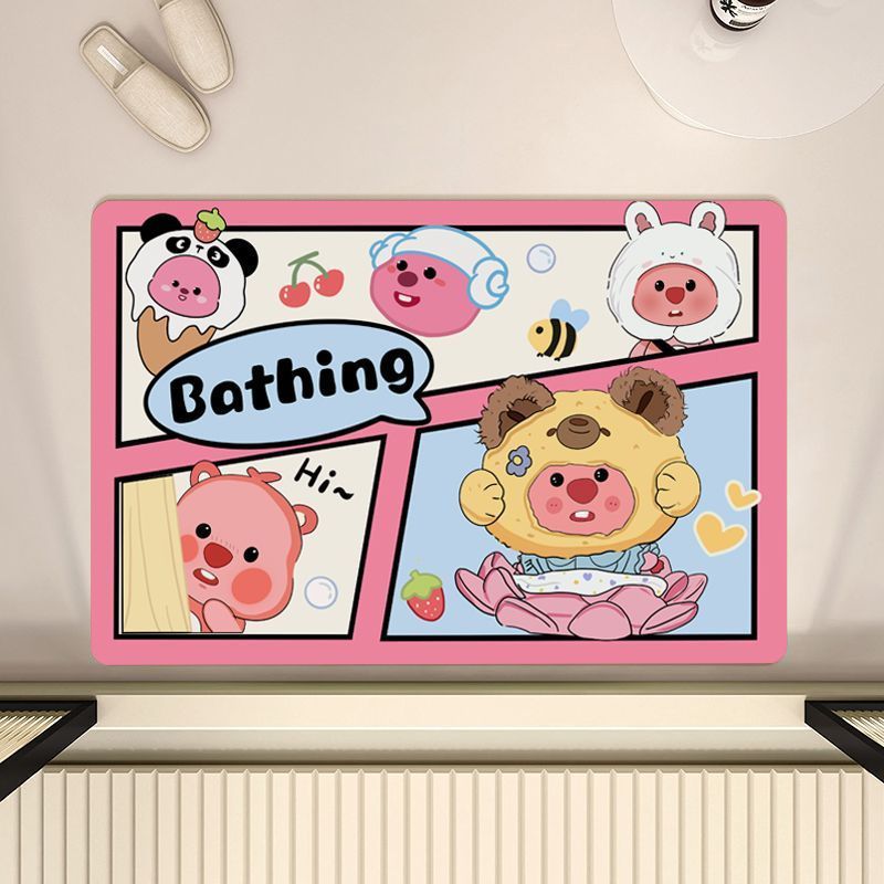 Cartoon-Themed Bath Mat