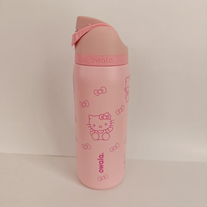 Double-Wall Vacuum Insulated Stainless Steel Travel Bottle With Flip Straw Leakproof Lid And Character Print