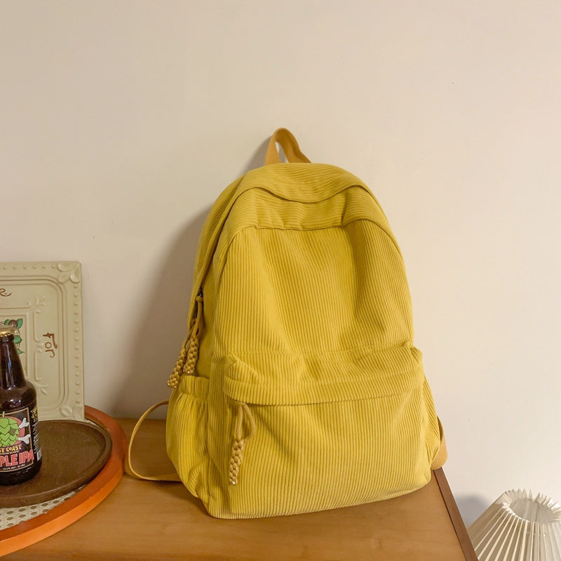 Cord Backpack with Versatile Compartments and Ergonomic Design Kalsten