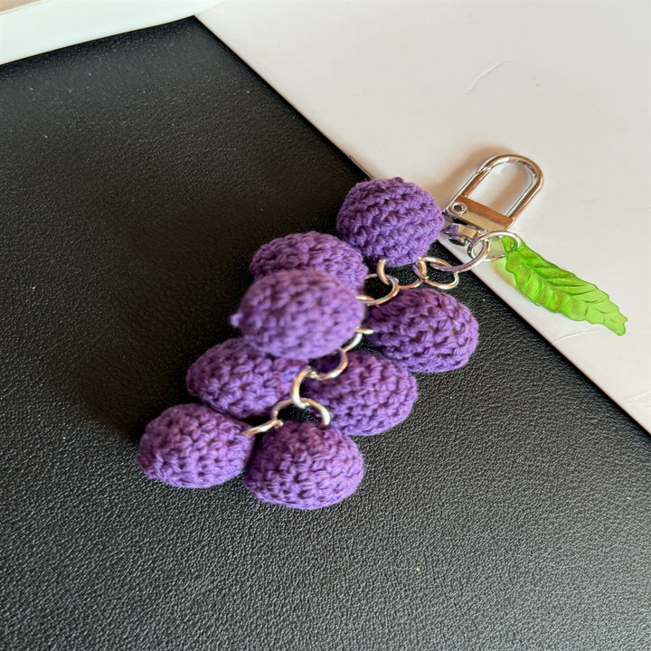 Whimsical Grape Cluster Keychain Kalsten