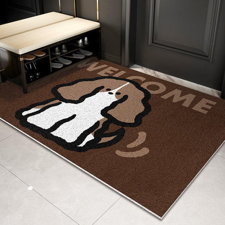 Cartoon Dog Themed Welcome Mat for Door