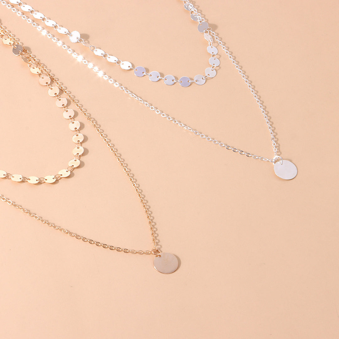 Layered Disc Chain Necklace Kalsten