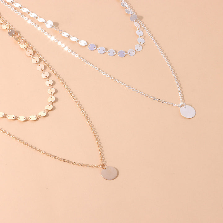 Layered Disc Chain Necklace Kalsten