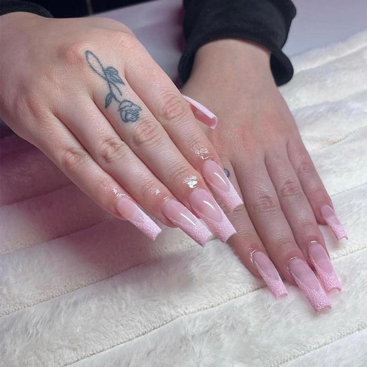 Glamorous Glittery Stiletto Press-On Nails Kalsten