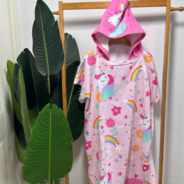 Kids' Shark-Themed Hooded Towel Poncho Kalsten