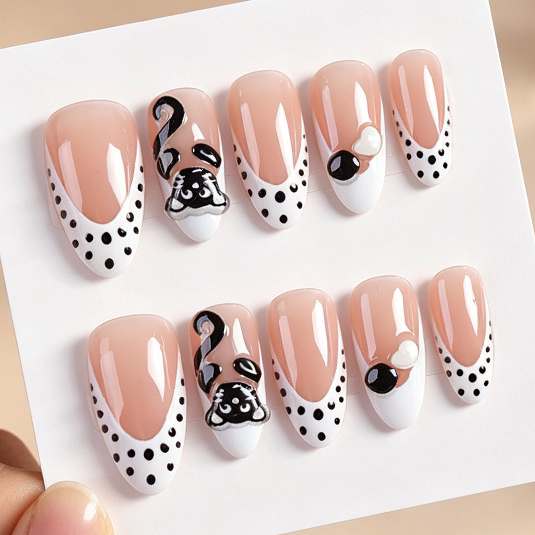 Artistic Themed Cat Design Press-On Nails kalsten