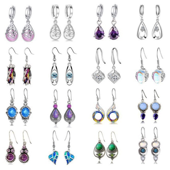 Colorful Crystal Drop Earrings Kalsten