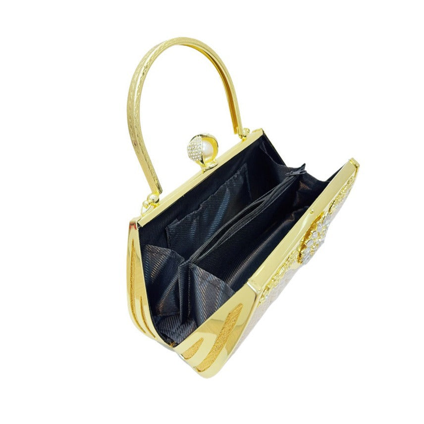 Vintage Pearl Embellished Evening Clutch