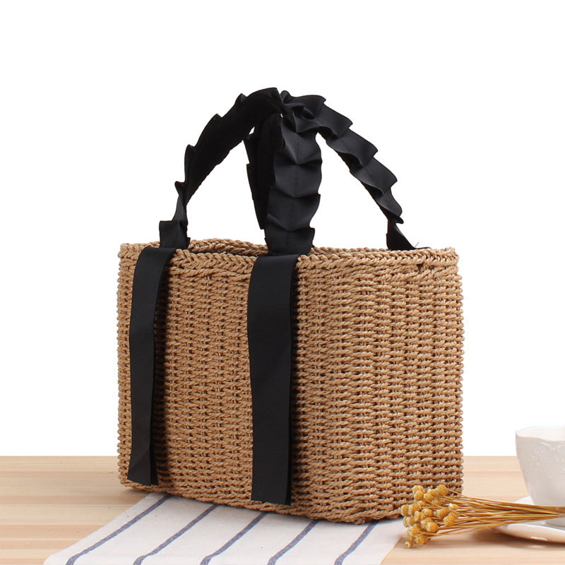 Handbag Made of Woven Material with Elegant Carrying Handles Kalsten