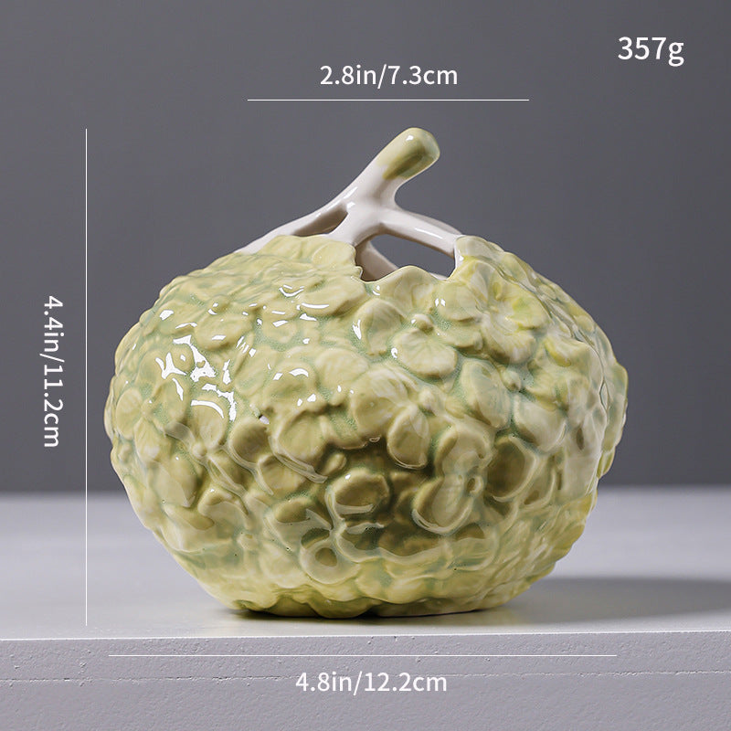 Textured Floral Decorative Ceramic