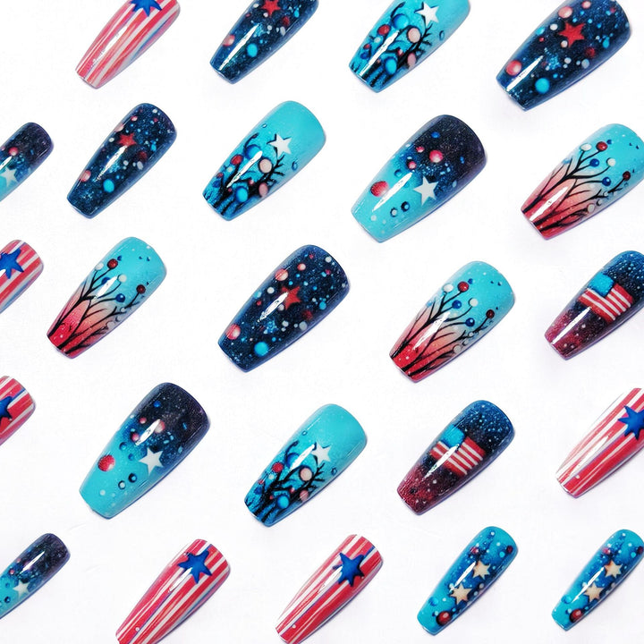 Artificial nails with creative galaxy and star patterns Kalsten