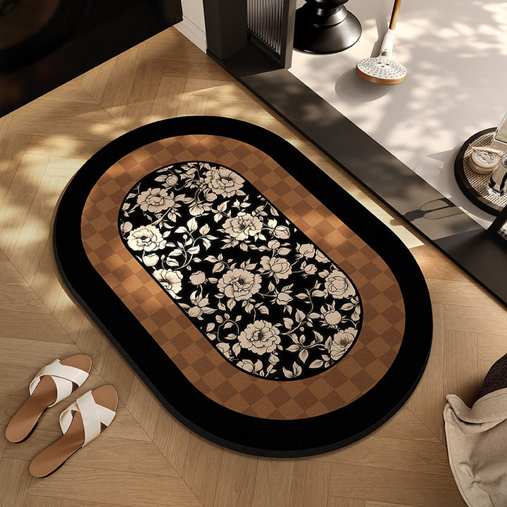 Checkerboard Patterned Entryway Mat Kalsten