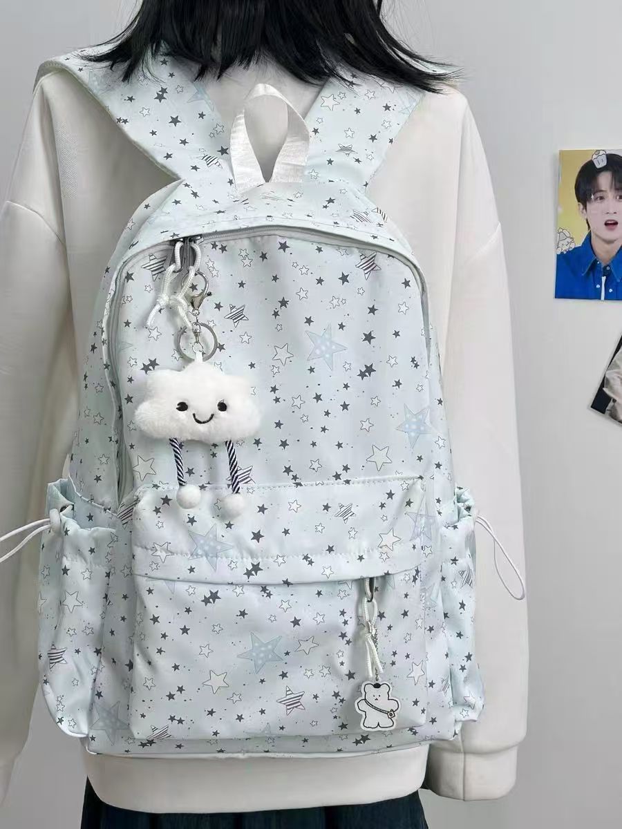 Backpack with Sparkling Star Motif and Charming Pendant Kalsten