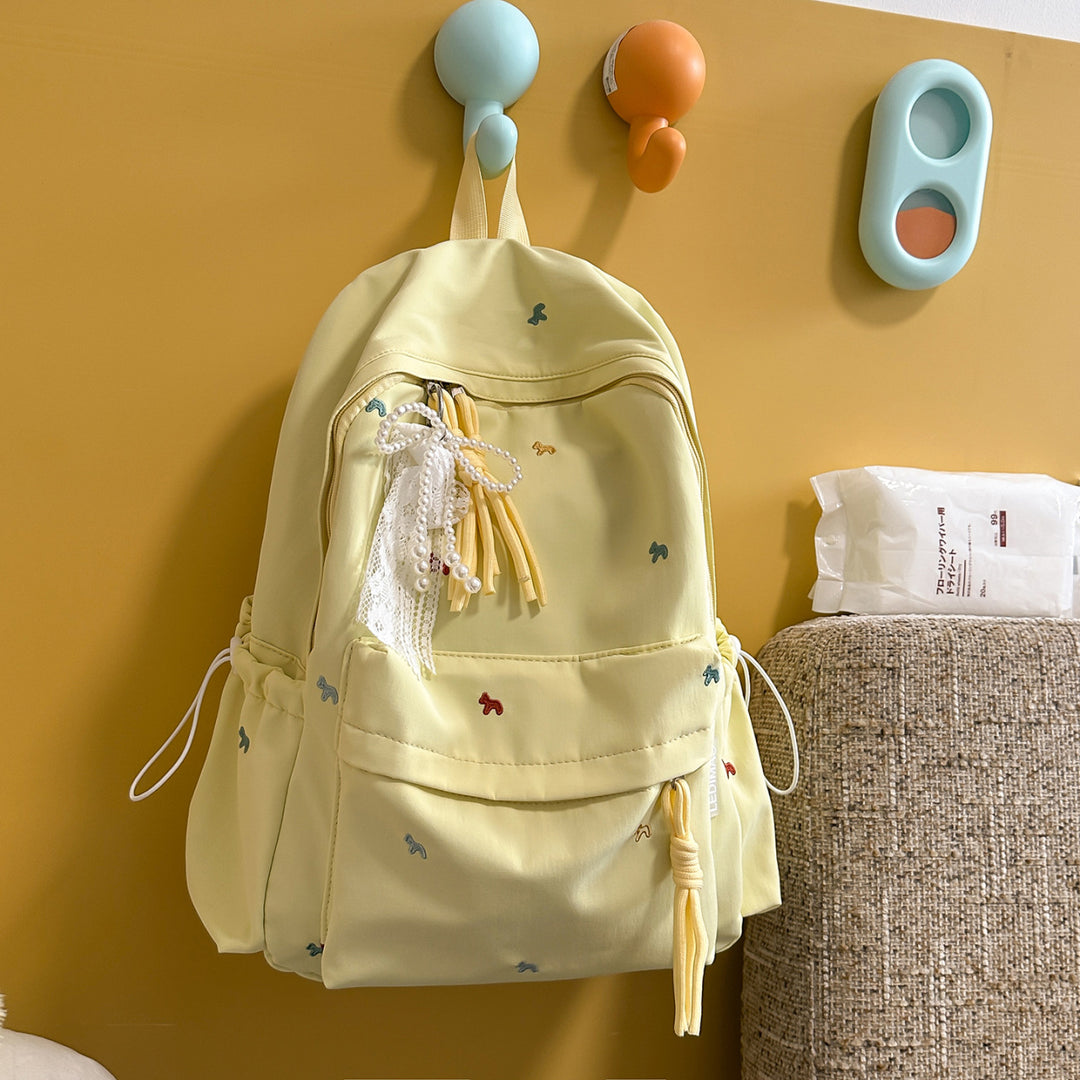 Stylish Floral-Embellished Backpack Kalsten