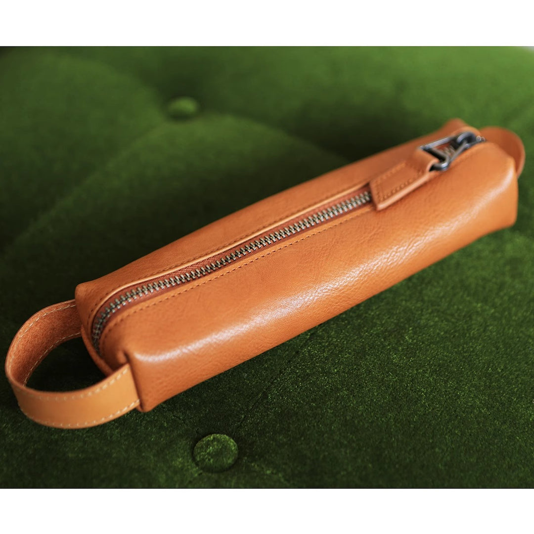 Premium Leather Zippered Pencil Case
